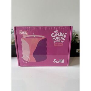 Sculpd Candle Making Pottery Kit For One Air Dry Clay Peony Rose Soy Wax New